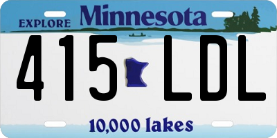 MN license plate 415LDL