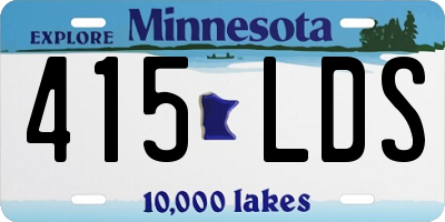 MN license plate 415LDS
