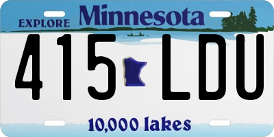 MN license plate 415LDU