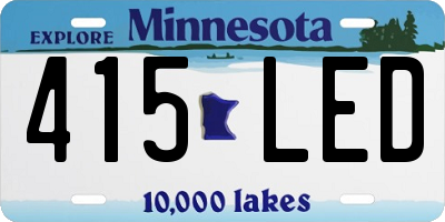 MN license plate 415LED