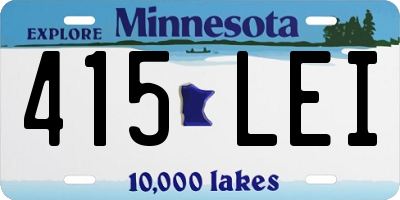 MN license plate 415LEI