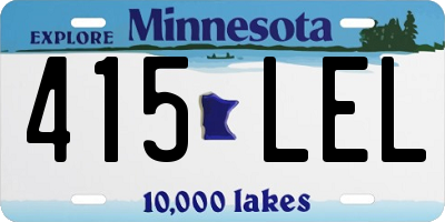 MN license plate 415LEL