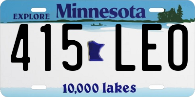 MN license plate 415LEO