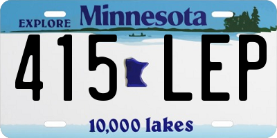 MN license plate 415LEP