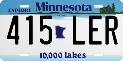 MN license plate 415LER