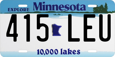 MN license plate 415LEU