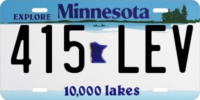 MN license plate 415LEV