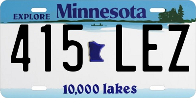 MN license plate 415LEZ