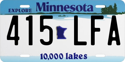 MN license plate 415LFA