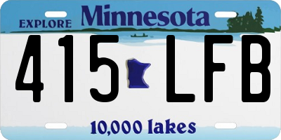 MN license plate 415LFB
