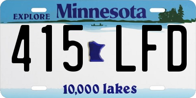 MN license plate 415LFD