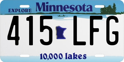 MN license plate 415LFG