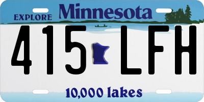 MN license plate 415LFH