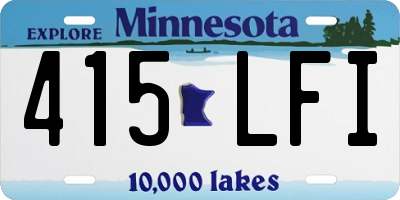 MN license plate 415LFI