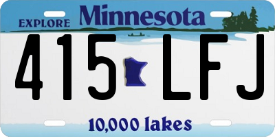 MN license plate 415LFJ