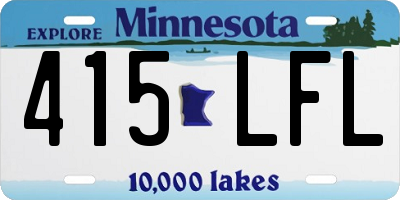 MN license plate 415LFL