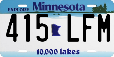 MN license plate 415LFM