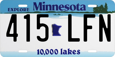 MN license plate 415LFN