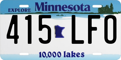 MN license plate 415LFO