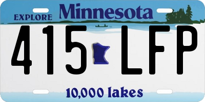 MN license plate 415LFP