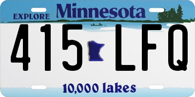 MN license plate 415LFQ