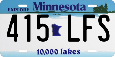 MN license plate 415LFS