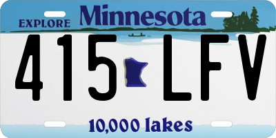 MN license plate 415LFV
