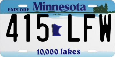 MN license plate 415LFW