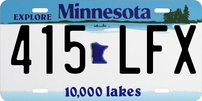 MN license plate 415LFX