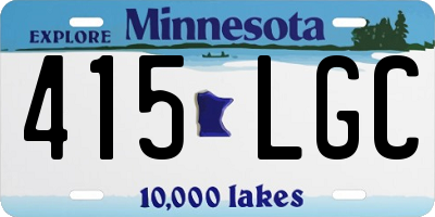 MN license plate 415LGC
