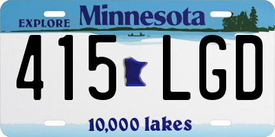 MN license plate 415LGD