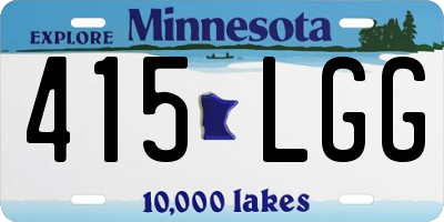 MN license plate 415LGG