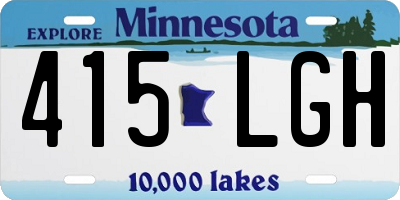 MN license plate 415LGH