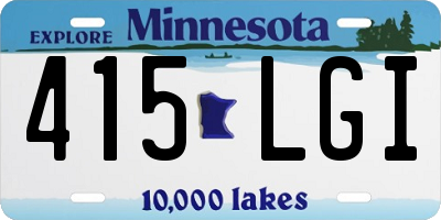 MN license plate 415LGI