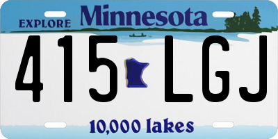 MN license plate 415LGJ