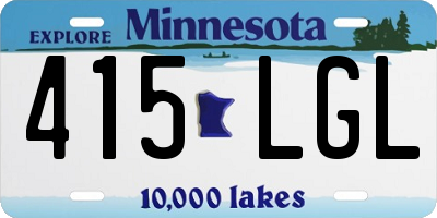 MN license plate 415LGL