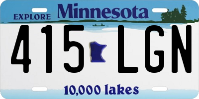 MN license plate 415LGN