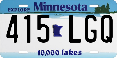 MN license plate 415LGQ