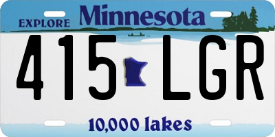 MN license plate 415LGR