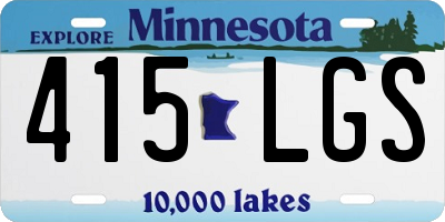 MN license plate 415LGS