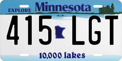 MN license plate 415LGT