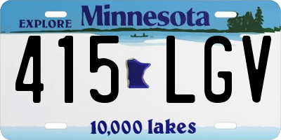 MN license plate 415LGV