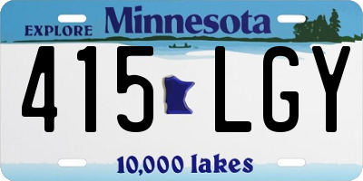 MN license plate 415LGY