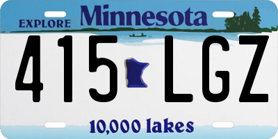 MN license plate 415LGZ