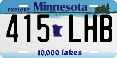 MN license plate 415LHB