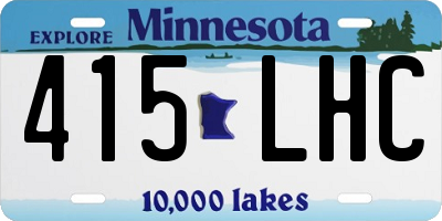 MN license plate 415LHC