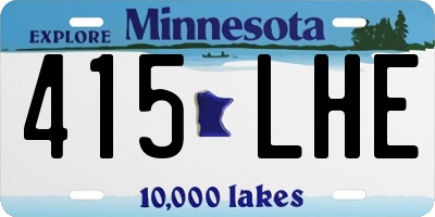 MN license plate 415LHE