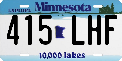 MN license plate 415LHF