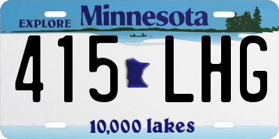 MN license plate 415LHG