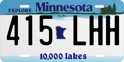 MN license plate 415LHH
